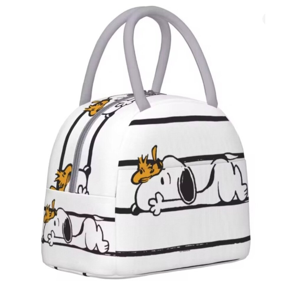 Snoopy Woodstock Insulated Lunch Bag Peanuts Reusable Tote